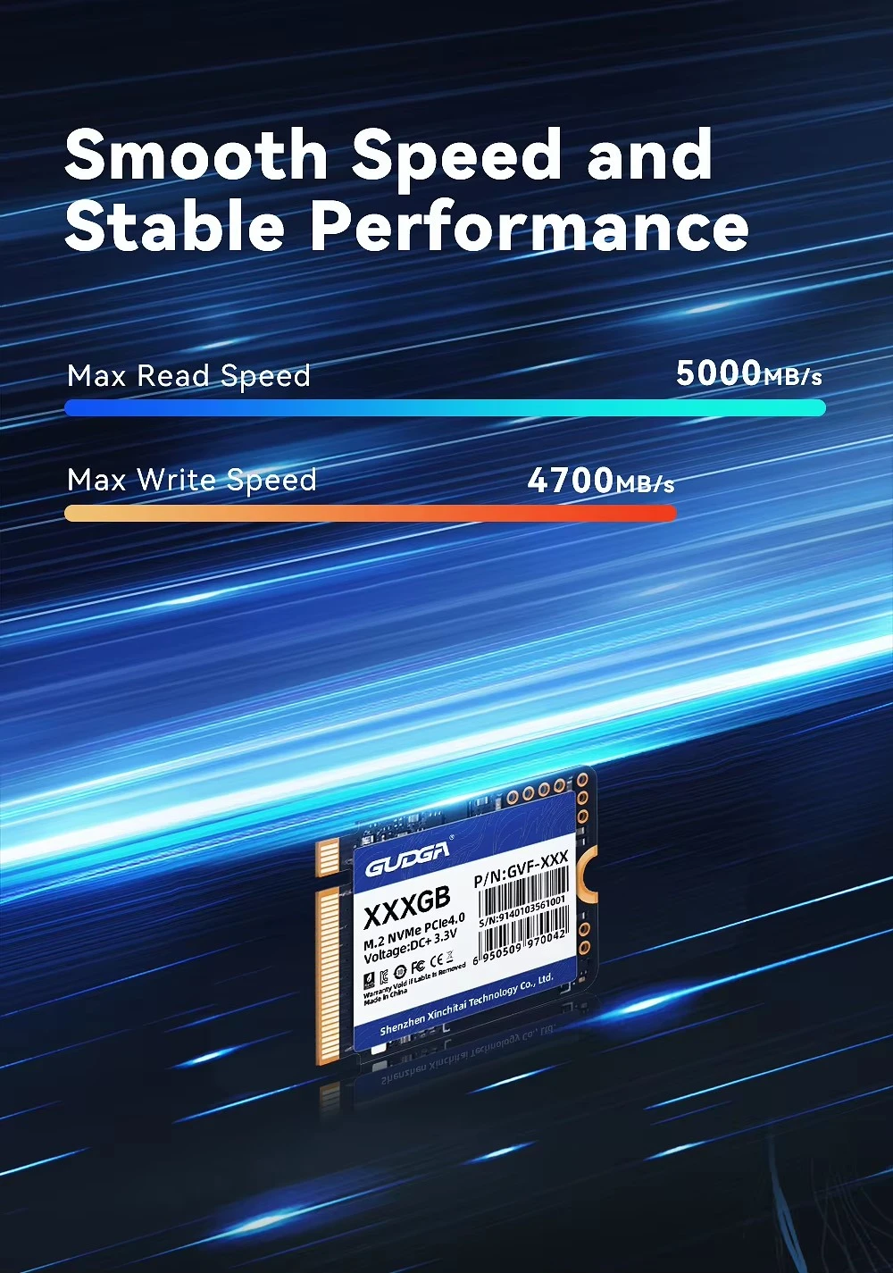 M.2 2230 PCIE 4.0 NVMe SSD 5000MB/s